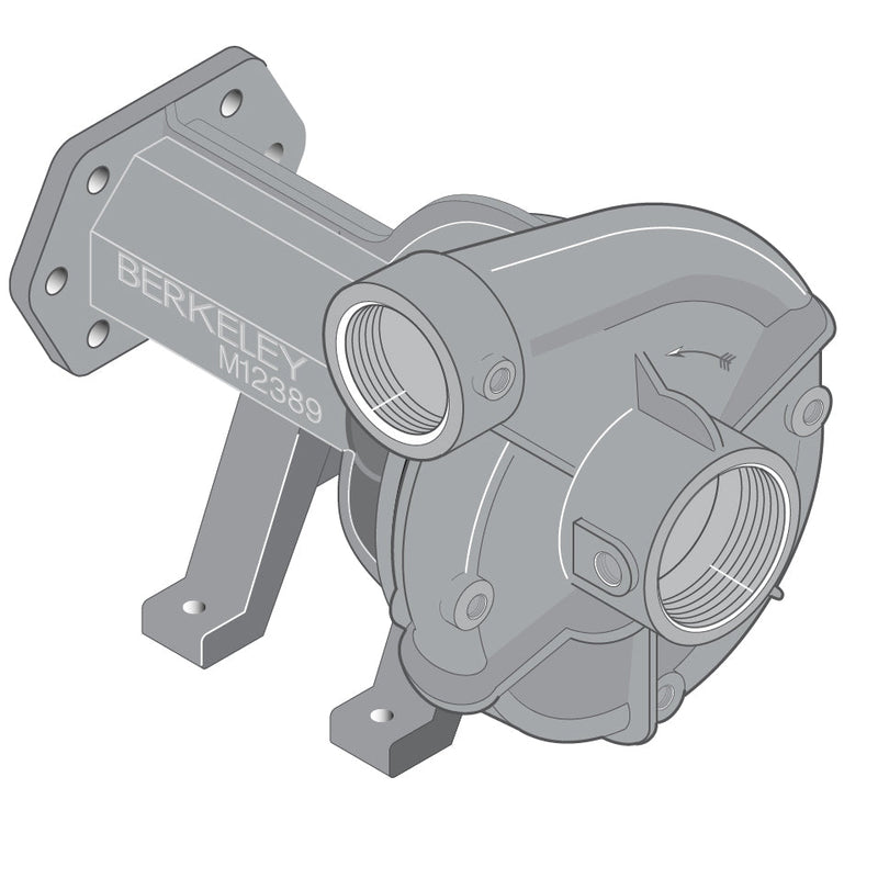 Water Truck Pump B3ZRM, 4" Suction x 3" Discharge FNPT, 9" Impeller, Clockwise (CW), Rope Packing Seal, Hydraulic Motor Direct Coupling Drive, Berkeley B80357 - UnitedBuilt Equipment