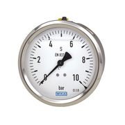 WIKA 213.53 Glycerin Filled Pressure Gauge, 200 PSI, 2-1/2" Dial, 1/4" NPT Center Back Mount – 9767231 - UnitedBuilt Equipment
