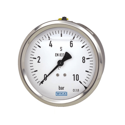 WIKA 213.53 Glycerin Filled Pressure Gauge, 200 PSI, 2-1/2" Dial, 1/4" NPT Center Back Mount – 9767231 - UnitedBuilt Equipment