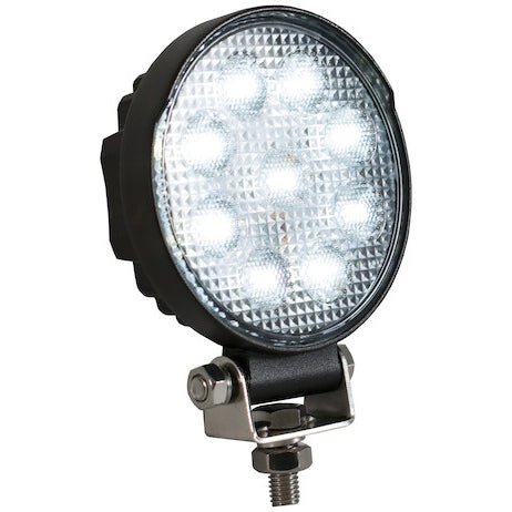 Work Light, 4" Wide Round LED Flood Light, 1710 Lumens, Buyers 1492114 - UnitedBuilt Equipment