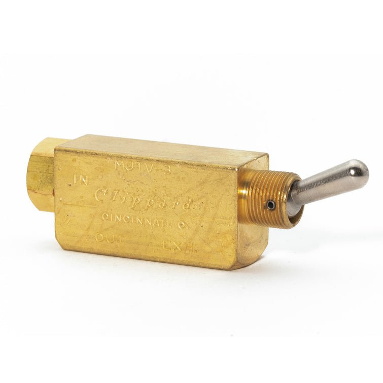 Air Switch Valve, 3Way 2Position Toggle Lever 1/8", Clippard MJTV3 UnitedBuilt Equipment