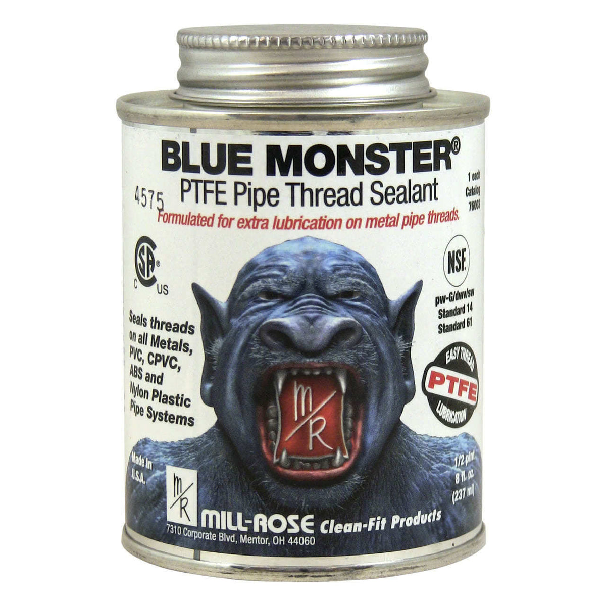 Blue Monster HeavyDuty Industrial Grade Thread Sealant with PTFE (8 oz