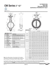 Butterfly Valve, Wafer Style with Lever Handle, Milwaukee CW223E - UnitedBuilt Equipment