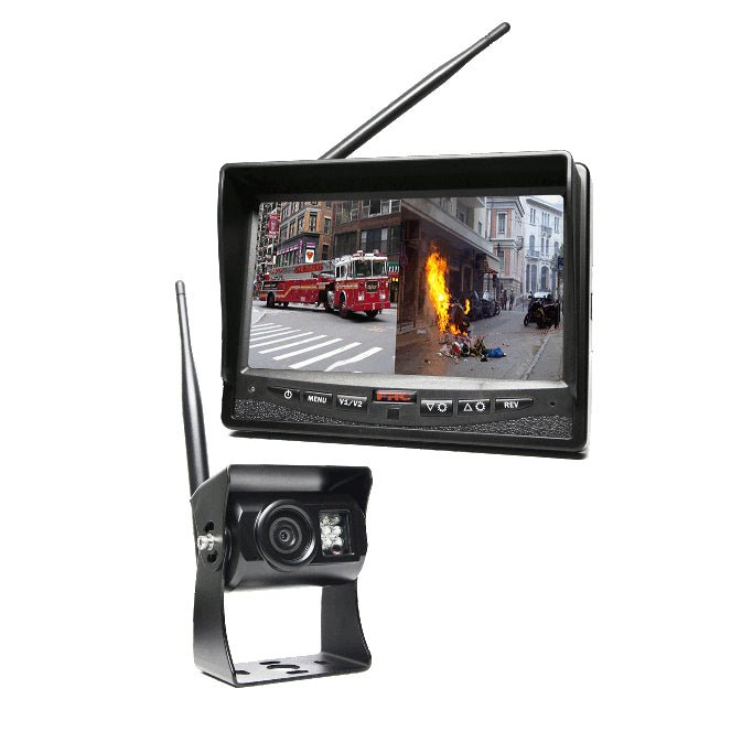 Camera System TrueSight, Wireless, (1) Camera Wireless BCA252-A0A, (1) Monitor Display 7" Wireless BCA7650-LW-D0A, FRC BCA211-A00 - UnitedBuilt Equipment