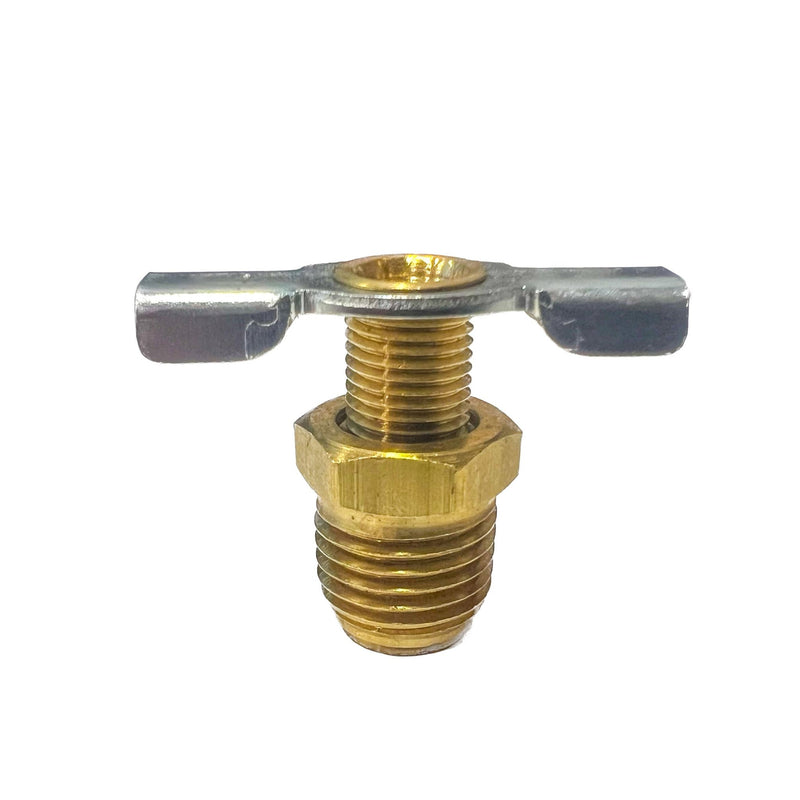 External Seat Drain Cock, 1/4" MNPT, Brass, 321P (145) - UnitedBuilt Equipment
