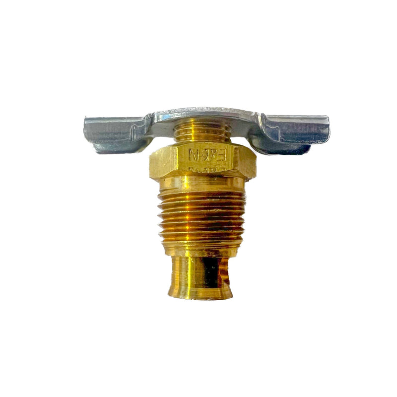 External Seat Drain Cock, 1/4" MNPT, Brass, 321P (145) - UnitedBuilt Equipment