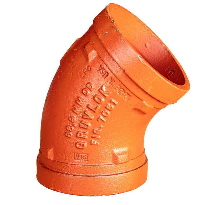 Groove Elbow, 45 Degree Fitting, Gruvlok FIG 7051 UnitedBuilt Equipment