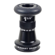 Handline Nozzle, 1-1/2" FNH Inlet, 7/8" Discharge, Smooth Bore Single Tip, Short Barrel, Black Bumper, 185GPM @ 50PSI, Elkhart 187-XD 66755007 - UnitedBuilt Equipment