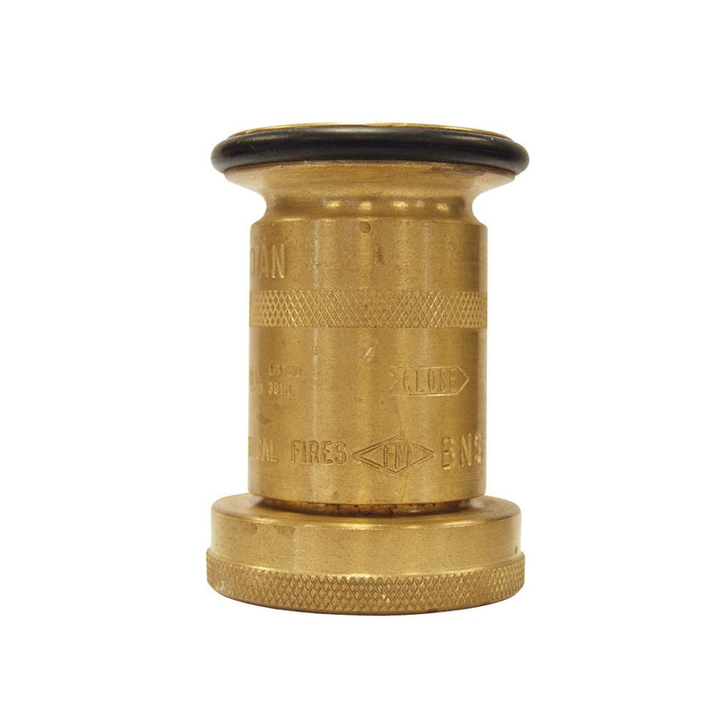Hose Nozzle, Fog to Stream, 1-1/2" NPSH, Brass with Bumper, Dixon BFN150 - UnitedBuilt Equipment