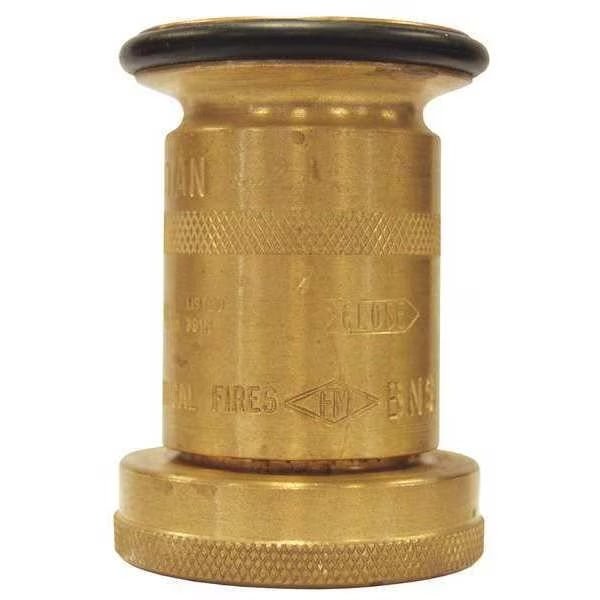 Hose Nozzle, Fog to Stream, 1-1/2" NST (NHT), Brass with Bumper, Dixon BFN150NST - UnitedBuilt Equipment