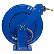 Hose Reel, Spring Rewind, 3/8" x 100', Air or Water, PVC 300 PSI Hose Included, Coxreels T Series TSH-N-3100 - UnitedBuilt Equipment