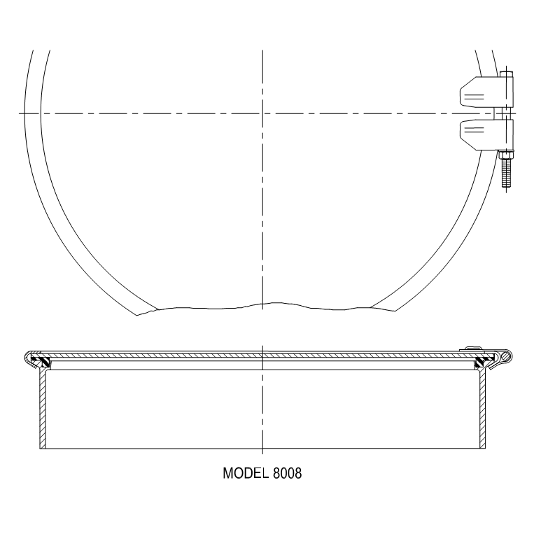 Inspection Cover 16", Steel Zinc Plated, Buna-N Gasket, Betts 8007BXB (TANK16IC) - UnitedBuilt Equipment