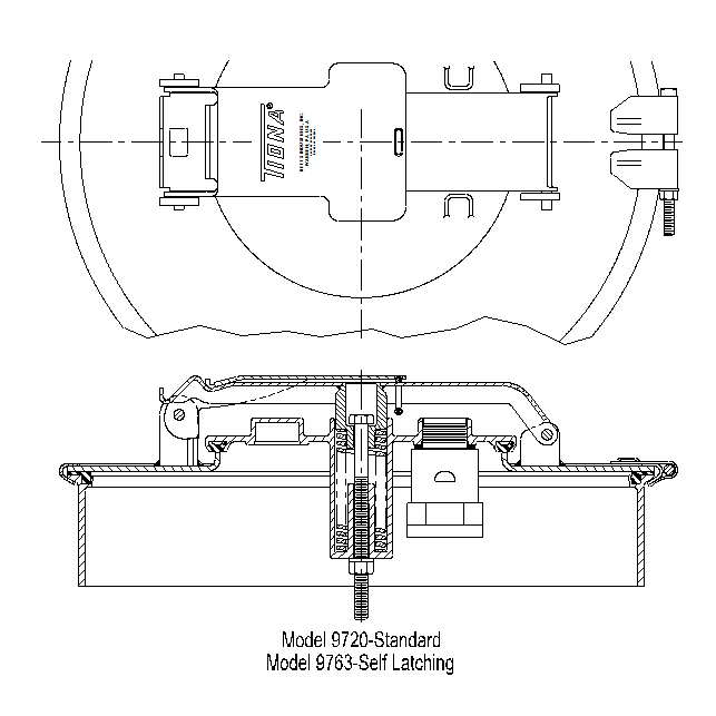 Manway 20", Vented Sealing Lid, Steel, Zinc Plated, Betts FVA9720BXB (TANK20MLV) - UnitedBuilt Equipment
