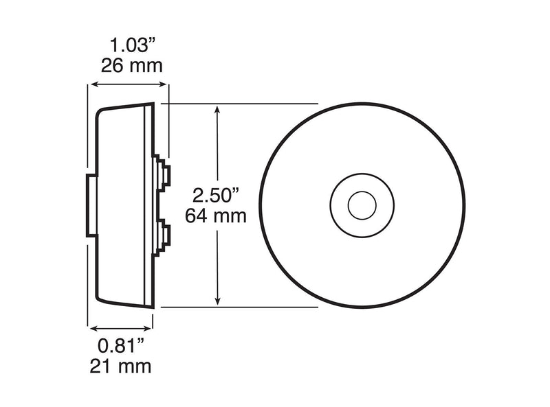 Marker Light, Red, LED, Peterson M163R (LITEM163R) - UnitedBuilt Equipment