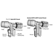Push-In Air Fitting, Male Elbow Swivel, 1/4" Tube OD X 1/8" NPTF, Camozzi P6520 04-02 - UnitedBuilt Equipment