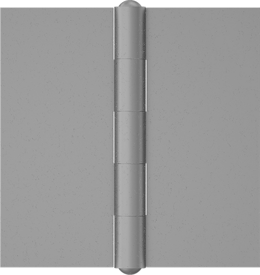 Steel Hinge, Weld-On, 4" Height x 2" Door Leaf, 0.120" Leaf Thickness, 1/4" Pin Nonremovable - UnitedBuilt Equipment