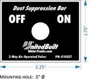Switch Plate Label, OFF/ON, UnitedBuilt - UnitedBuilt Equipment