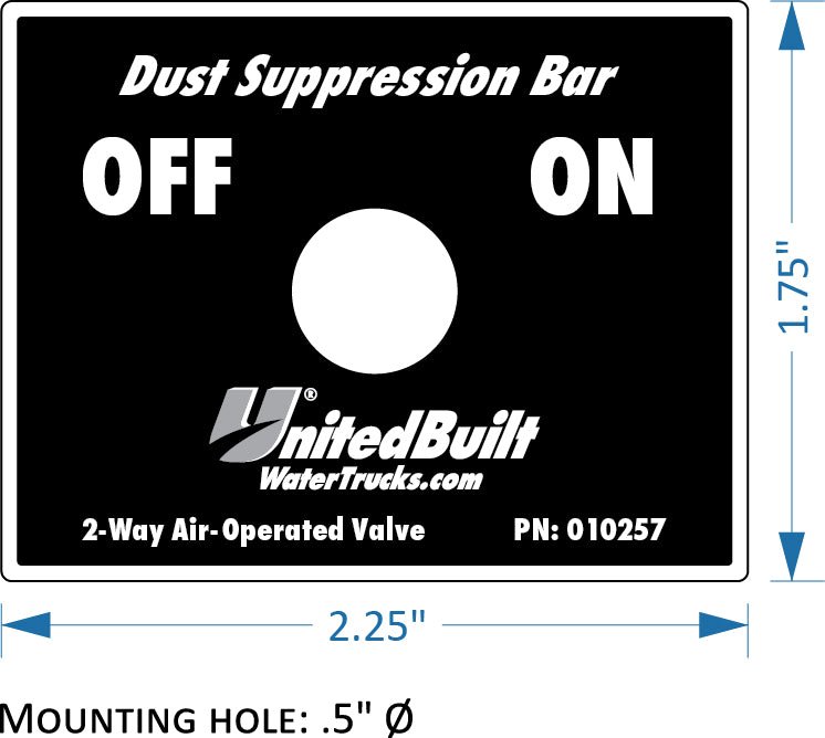 Switch Plate Label, OFF/ON, UnitedBuilt - UnitedBuilt Equipment