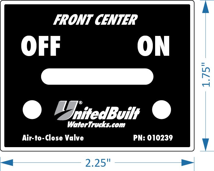 Switch Plate Label, OFF/ON, UnitedBuilt - UnitedBuilt Equipment