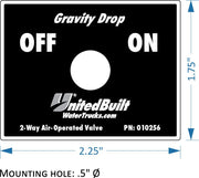Switch Plate Label, OFF/ON, UnitedBuilt - UnitedBuilt Equipment