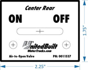 Switch Plate Label, ON/OFF, UnitedBuilt - UnitedBuilt Equipment