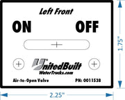 Switch Plate Label, ON/OFF, UnitedBuilt - UnitedBuilt Equipment