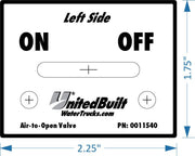 Switch Plate Label, ON/OFF, UnitedBuilt - UnitedBuilt Equipment