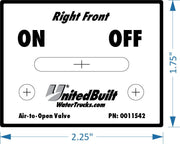 Switch Plate Label, ON/OFF, UnitedBuilt - UnitedBuilt Equipment