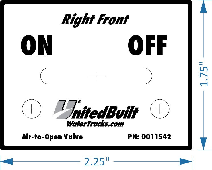 Switch Plate Label, ON/OFF, UnitedBuilt - UnitedBuilt Equipment