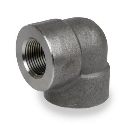 Threaded 90 Degree Elbow, Female NPT, High Pressure, Black Forged Steel A105 3000# - UnitedBuilt Equipment
