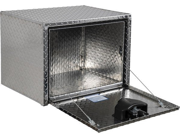 Tool Box, Diamond Tread Aluminum, Locking Storage, 18x18x24, Height 18" x Depth 18" x Width 24", Buyers 1705100 - UnitedBuilt Equipment