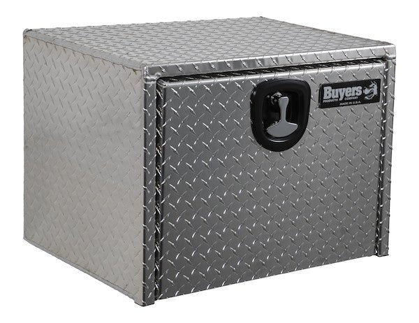 Tool Box, Diamond Tread Aluminum, Locking Storage, 18x18x24, Height 18" x Depth 18" x Width 24", Buyers 1705100 - UnitedBuilt Equipment
