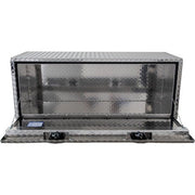 Tool Box, Diamond Tread Aluminum, Locking Storage, 18x18x48, Height 18" x Depth 18" x Width 48", Buyers 1705110 - UnitedBuilt Equipment