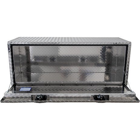 Tool Box, Diamond Tread Aluminum, Locking Storage, 18x18x48, Height 18" x Depth 18" x Width 48", Buyers 1705110 - UnitedBuilt Equipment