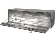 Tool Box, Diamond Tread Aluminum, Locking Storage, 18x18x48, Height 18" x Depth 18" x Width 48", Buyers 1705110 - UnitedBuilt Equipment