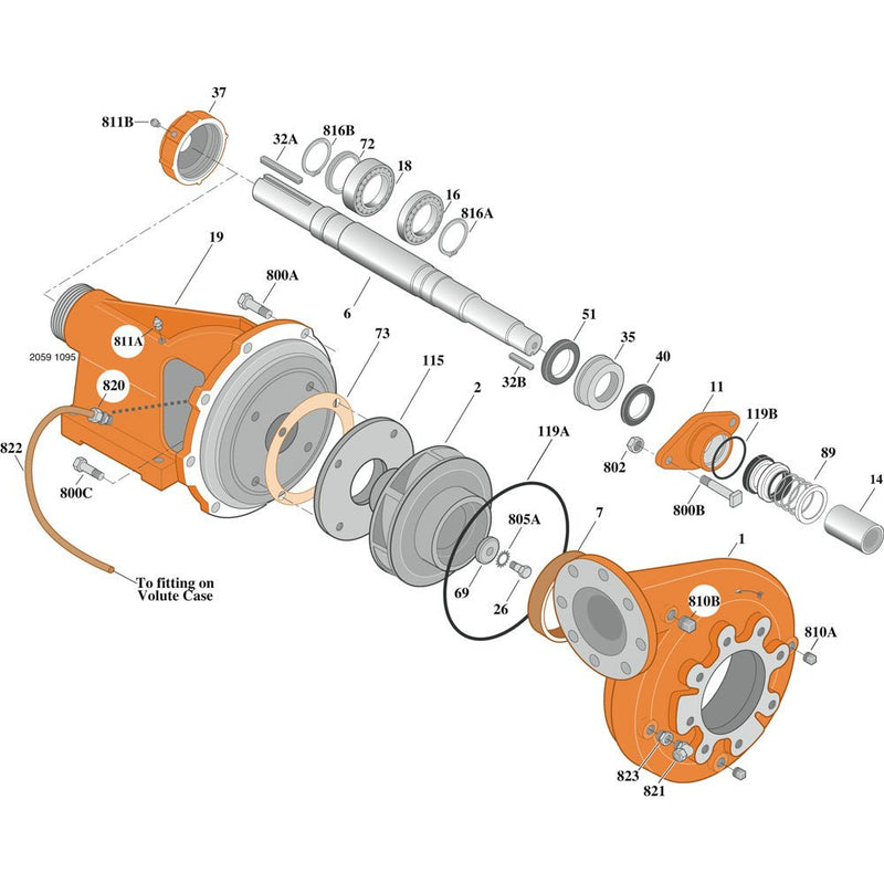 Water Pump B4ERBMS, 5" Suction x 4" Discharge Flanged, Counter Clockwise (CCW), Mechanical Seal, Berkeley B73027 - UnitedBuilt Equipment